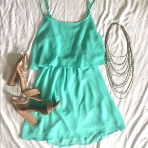 SAGE | Seafoam Chiffon Dress